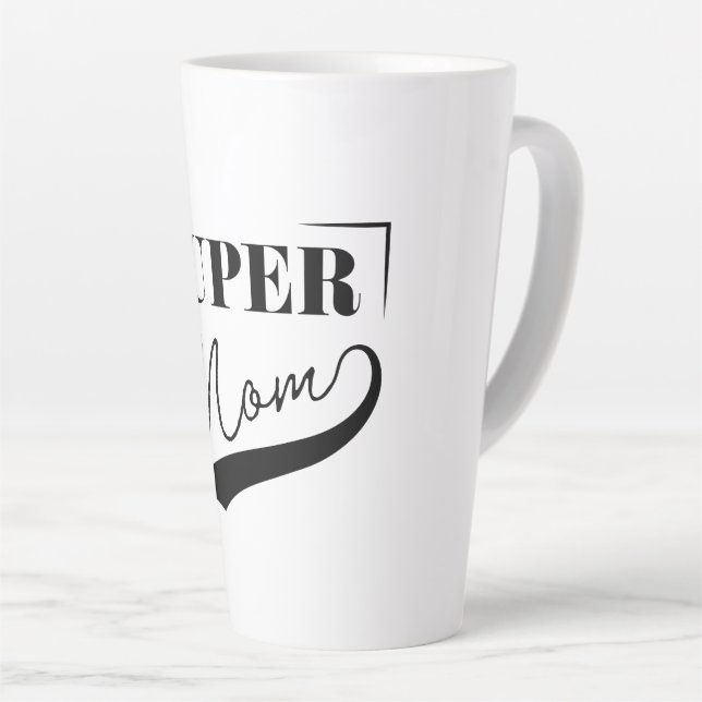 Super Mom Latte Mug (Right Angle)