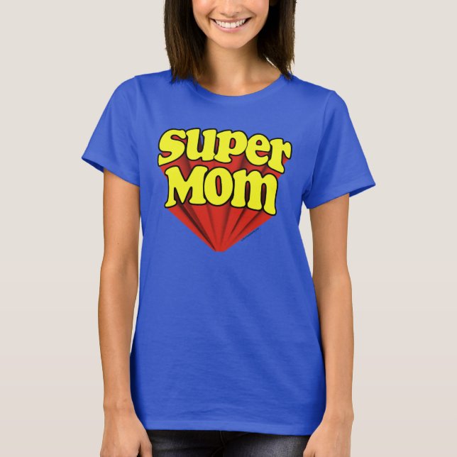 Super Mom Logo Mother's Day T-Shirt (Front)