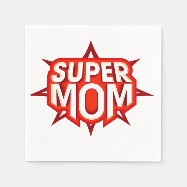 Super Mom Logo Napkins (Front)
