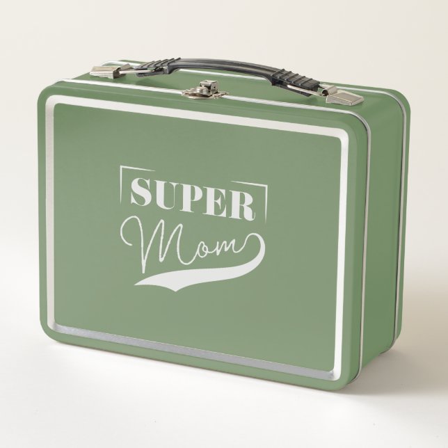 Super Mom Metal Lunch Box (Front)