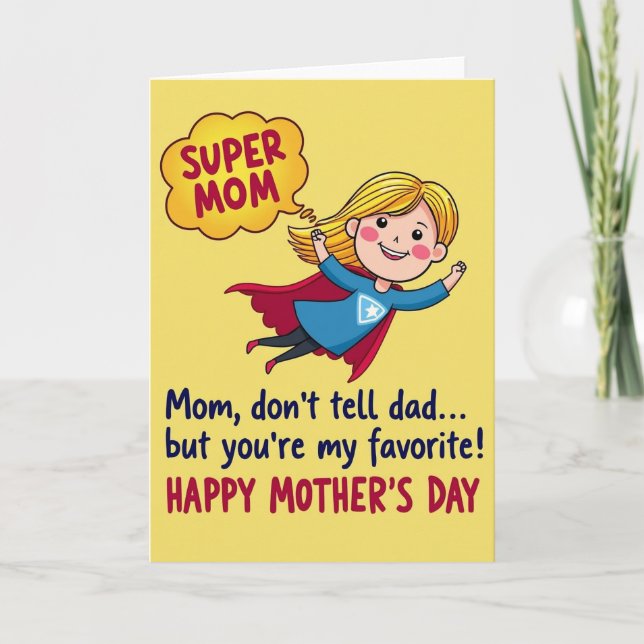 Super Mom Mothers Day Card (Front)
