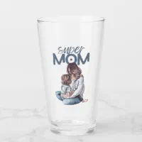 Cheers to Mom - 16 oz Libbey Beer Can Glass Mother's Day Gift Bday