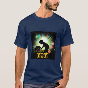 Super MOM- Navy Blue T-Shirt