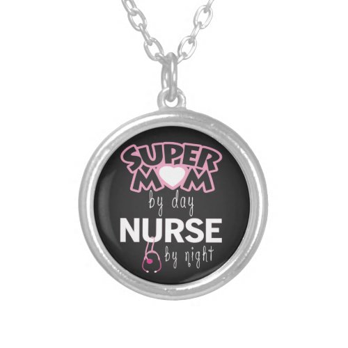 Super Mom Nurse Silver Plated Necklace