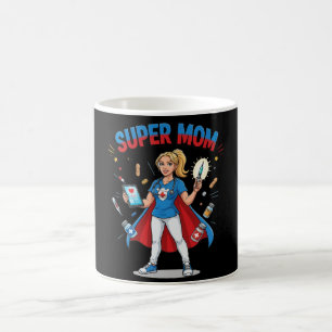 Super Mom Nurse Superhero Typography Coffee Mug