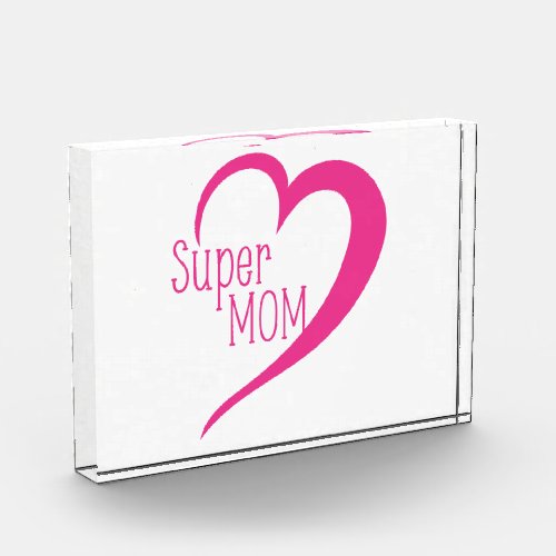 Super mom photo block