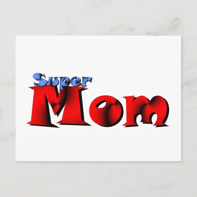 Super Mom Postcard (Front)
