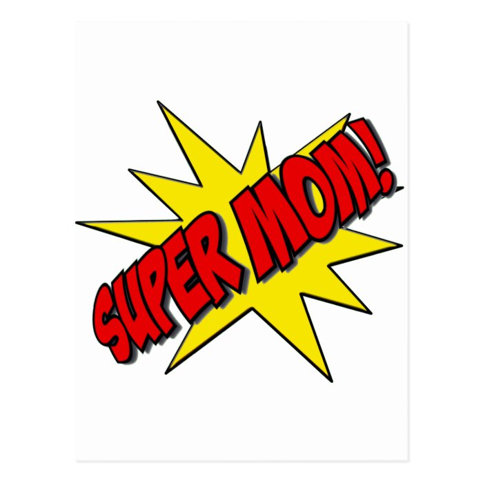 super mom postcard