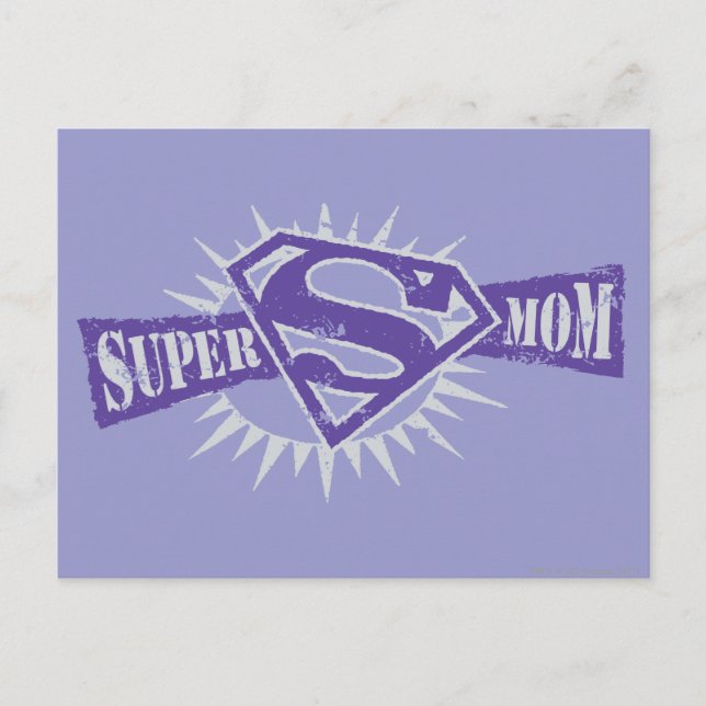 Super Mom Purple Starburst Postcard (Front)