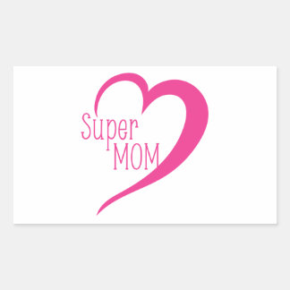 Super mom rectangular sticker