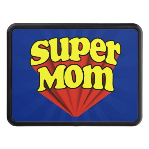 Super Mom RedYellowBlue Superhero Mothers Day Tow Hitch Cover