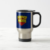 Super Mom, Super Wife, Super Tired Personalized 14 oz. Commuter Travel Mug