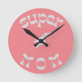 super mom round clock