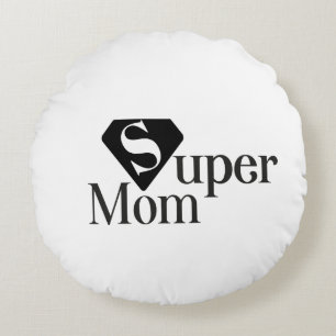 Super Mom Round Pillow