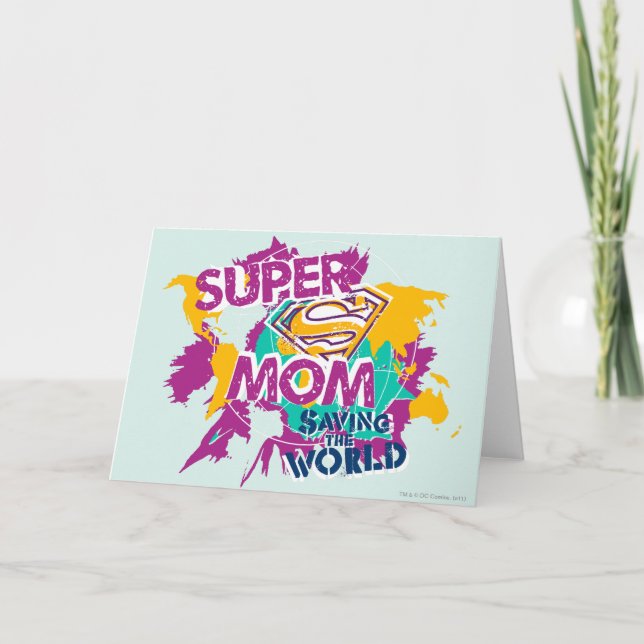 Super Mom Saving the World Card (Front)