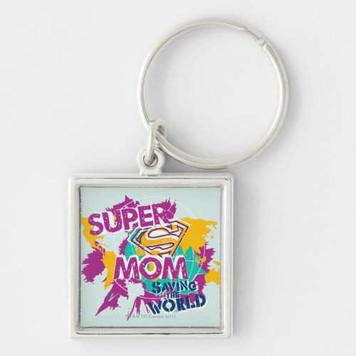 Super Mom Saving the World Keychain