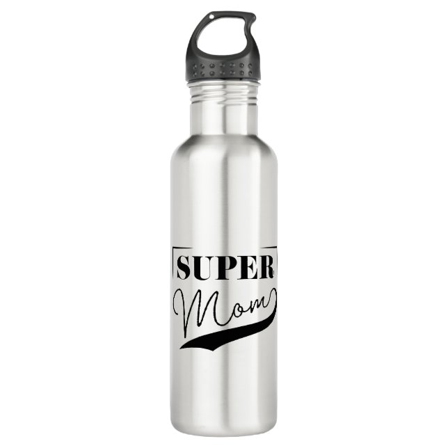 Super Mom Stainless Steel Water Bottle (Front)