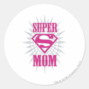 Super Mom Starburst Classic Round Sticker