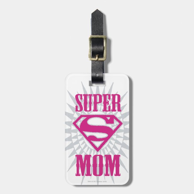 Super Mom Starburst Luggage Tag (Front Vertical)