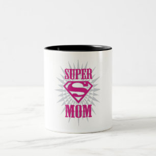 Super Mom Starburst Two-Tone Coffee Mug