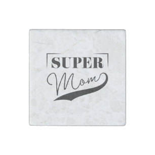 Super Mom Stone Magnet