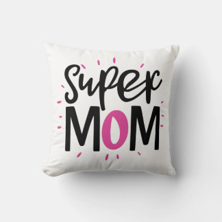 Super Mom Throw Pillow – Cozy Mother Gift