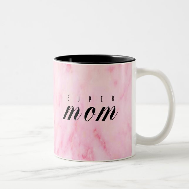 Super Mom Two-Tone Coffee Mug (Right)