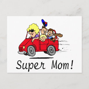 Super Mom (Van) Postcard