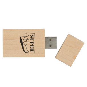 Super Mom Wood Flash Drive