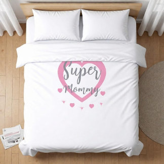 Super Mommy Personalized Best Mom Gift Duvet Cover