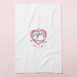 Super Mommy Personalized Best Mom Gift Kitchen Towel