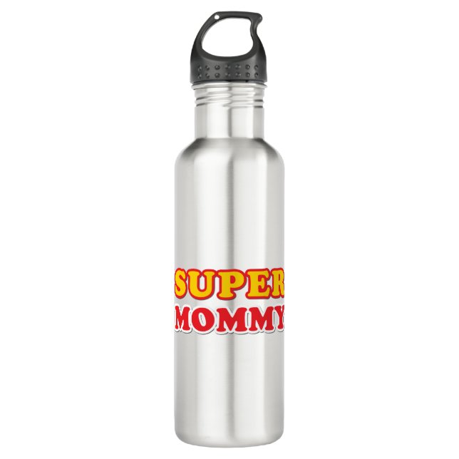 Super Mommy Stainless Steel Water Bottle (Front)