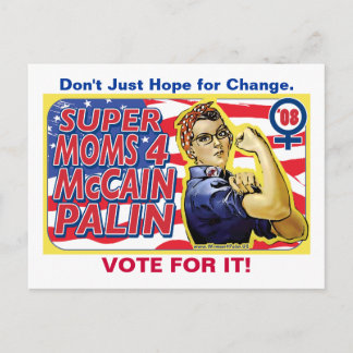 Super Moms for McCain Palin Postcard