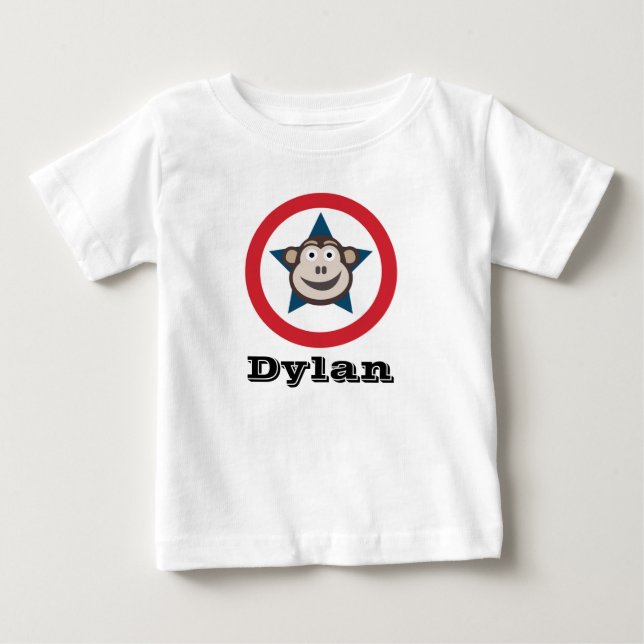 Super Monkey Gerber Cotton Shorr-Sleeved Vest Baby T-Shirt (Front)