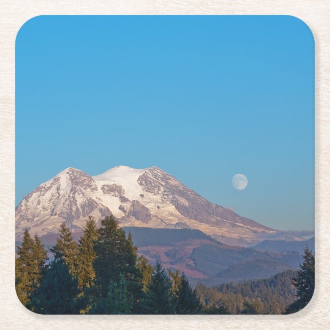 Super Moon 2014 Square Paper Coaster (Front)