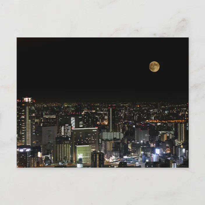 Super Moon Blood Moon Osaka Japan Postcard Zazzle Com