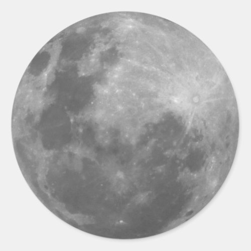 Super Moon Full Moon Lunar Photograph Sticker