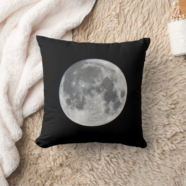 Super Moon | Mendota Heights Minnesota Throw Pillow (Blanket)