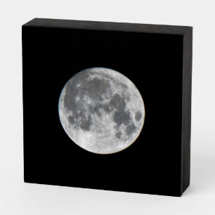 Super Moon   Mendota Heights Minnesota Wooden Box Sign