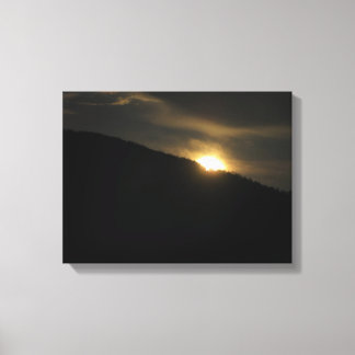 Super Moon over Washington Mountain Canvas Print