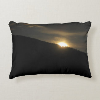 Super Moon over Washington Mountain Decorative Pillow