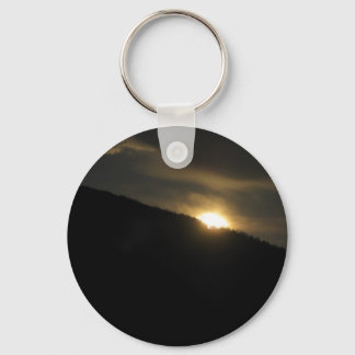 Super Moon over Washington Mountain Keychain