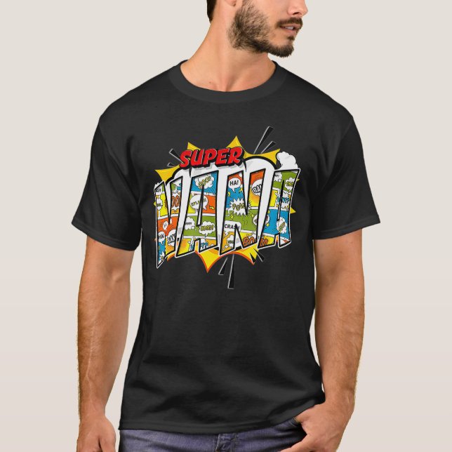 Super Nana Comic Style Family Gift For Superhero G T-Shirt (Front)