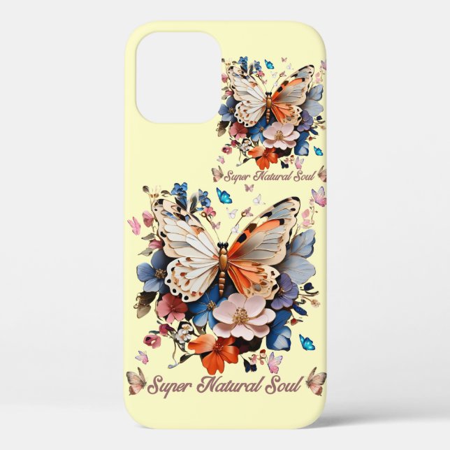 Super Natural Soul: Butterfly Garden Art Case-Mate iPhone Case (Back)