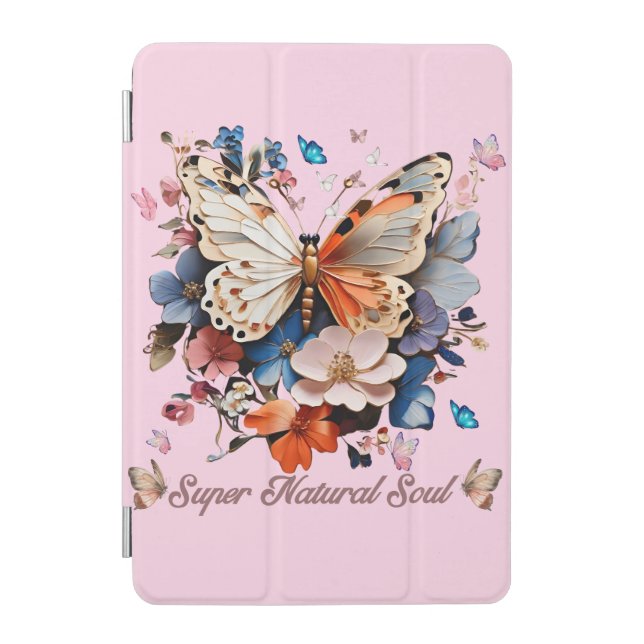 Super Natural Soul: Butterfly Garden Art iPad Mini Cover (Front)