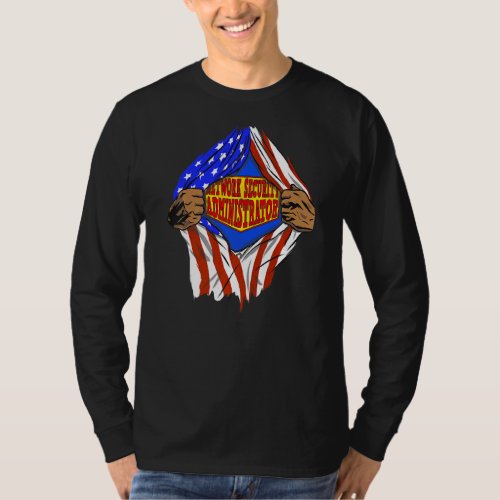 Super Network Security Administrator Hero Job T_Shirt