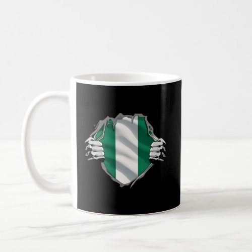 Super Nigerian Heritage Proud Nigeria Roots Flag Coffee Mug