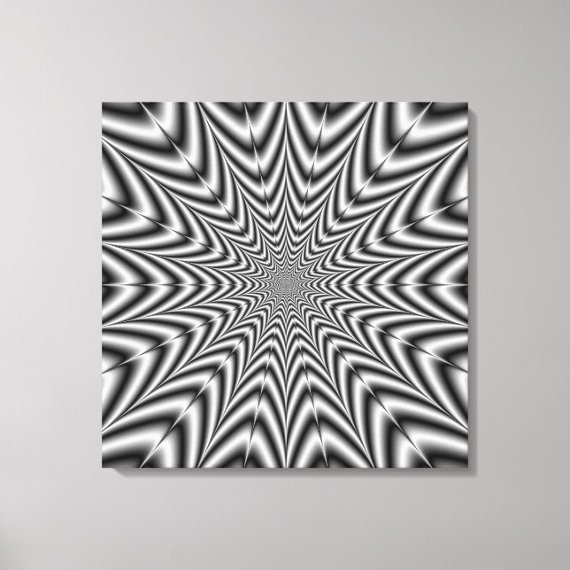Super Nova in Black and White Canvas Print (Front)