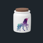 Super Nova Unicorn Candy Jar<br><div class="desc">Gallop into the stars with this supernova unicorn design!</div>
