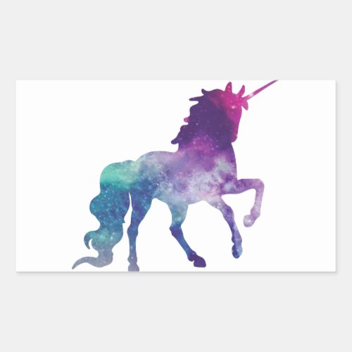 Super Nova Unicorn Rectangular Sticker